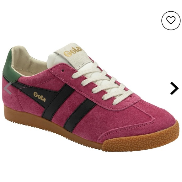 NWOB Gola Classics Women's Elan Sneakers Sz 9.5 Fuchsia Black Evergreen - Picture 2 of 10